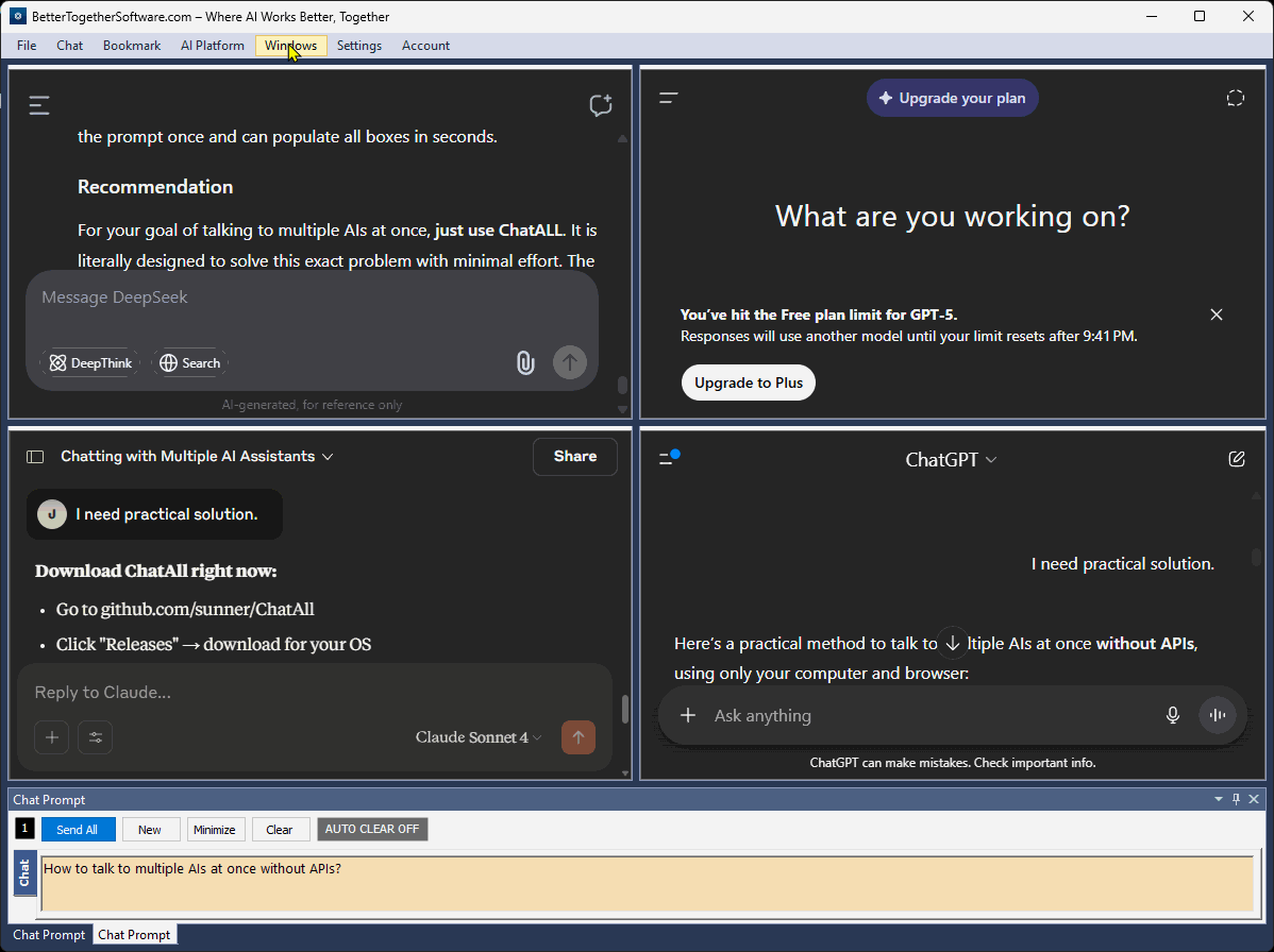 Cross-Chat Communication Demo